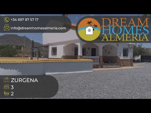 Zurgena Villa with 3 Bedrooms, 2 Bathrooms, Pool & Car Port