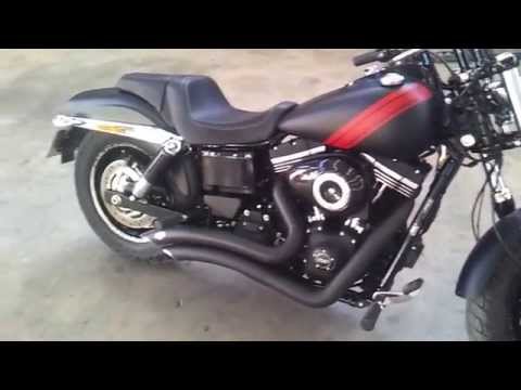 2014 fat bob vance and hines big radius 2-into-2 black