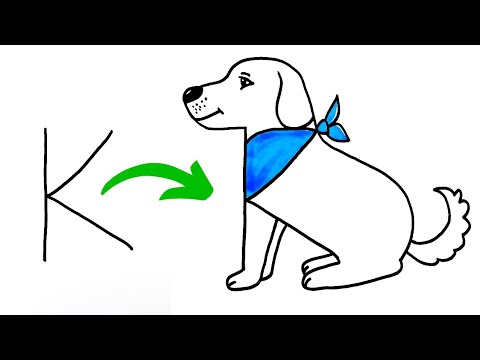 Making DOG using K alphabet | for kids
