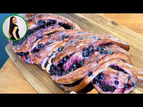 Hefezopf mit Heidelbeeren / Hefezopf Rezept / Hefezopf einfach