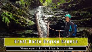Great Uncle George Canyon - Wentworth Falls - Blue Mountains Canyoning - 4K