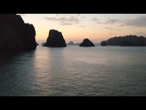 Sunset on Ha Long Bay