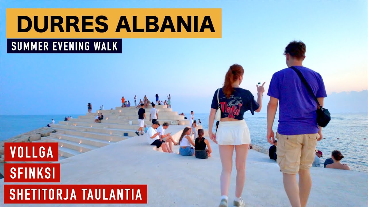 Immersive street-level walking tour through Durres, Albania, showcasing authentic urban landscapes, local architecture, and the vibrant atmosphere of the city's neighborhoods