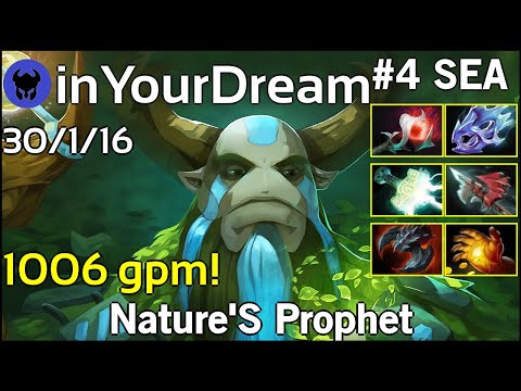 1006 gpm! inYourDream [TNC.Tgr] plays Nature'S Prophet!!! Dota 2 7.21