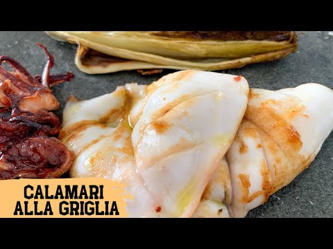 Grilled Calamari / Iron Skillet Calamari - Super Quick and Delicious Recipe!
