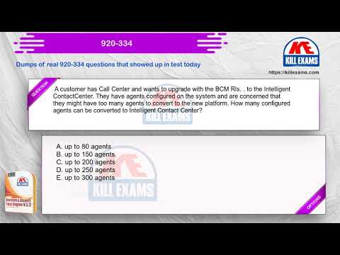 920-334 - BCM50 Rls.3.0 and BCM200/400 Rls.4.0 Sales Engineering Practice Test by Killexams.com