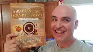 LARGE-ENOUGH PRINT 599 Fun Fact Cryptograms Puzzle Book Review Unboxing Untold History Edition