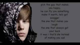 Justin Bieber- pick me lyrics