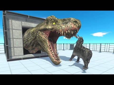 Giant T-Rex Head vs Units - Animal Revolt Battle Simulator
