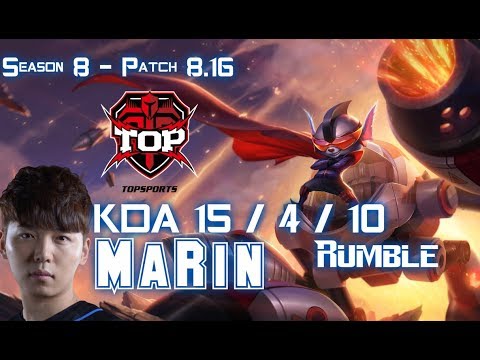 TOP MaRin RUMBLE vs RYZE Top - Patch 8.16 KR Ranked