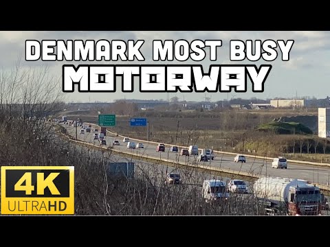 Denmark most busy motorway / E20 E47 E55 / Køge Bugt Motorvejen #Copenhagen #Denmark #4k