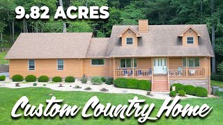Custom Country Home with 9.82 Acres For Sale in Bristol Tennessee