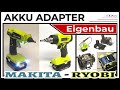 MAKITA RYOBI 18V Akku ONE Bilder Doku Akkuadapter Für MAKITA 18V Akku
