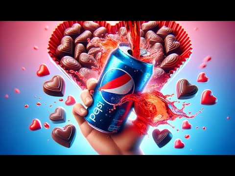 ASMR: Pepsi Fizz & Heart-Shaped Chocolate Candies Deligh