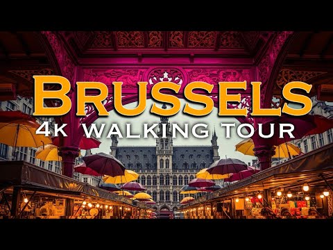 Brussels Grand Place in the Rain 🌧 Cozy Christmas Market Reflections at Night 2025