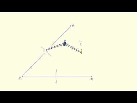 Constructia bisectoarei unui unghi