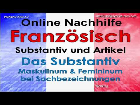 Online Nachhilfe Unterricht Französisch – Le masculin – Hausaufgabe & Prüfungsvorbereitung