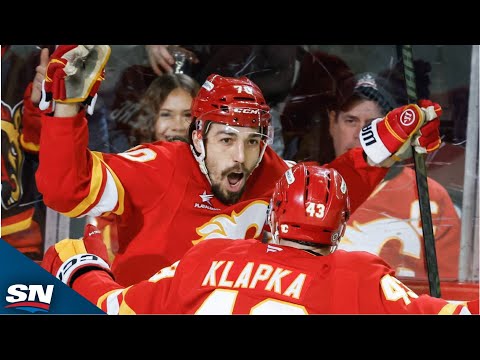 Flames' Ryan Lomberg Drops The Mitts After Burying Breakaway Goal