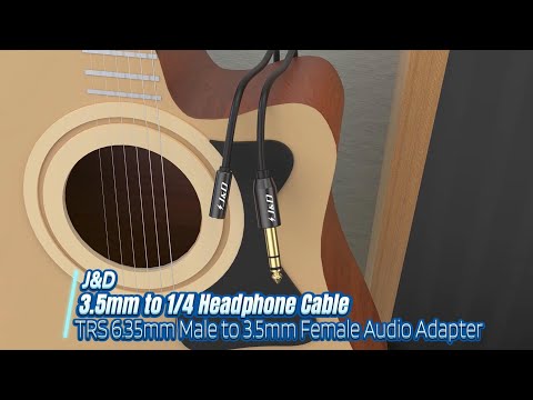 J&D 1/4 inch male to 3.5 mm Female Headphone Stereo Audio Cable
