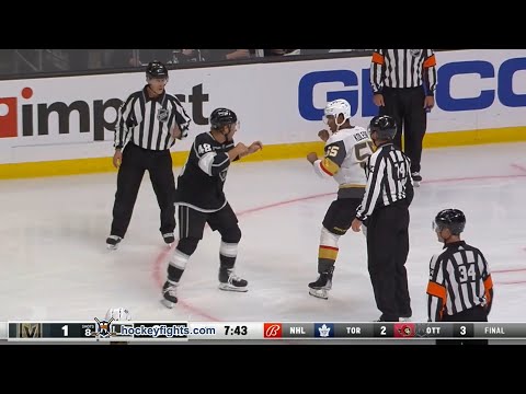 Keegan Kolesar vs Brendan Lemieux Oct 14, 2021