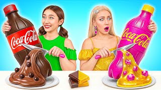 Real Food vs Chocolate Food Challenge | Rich vs Broke by Super Hyper DO