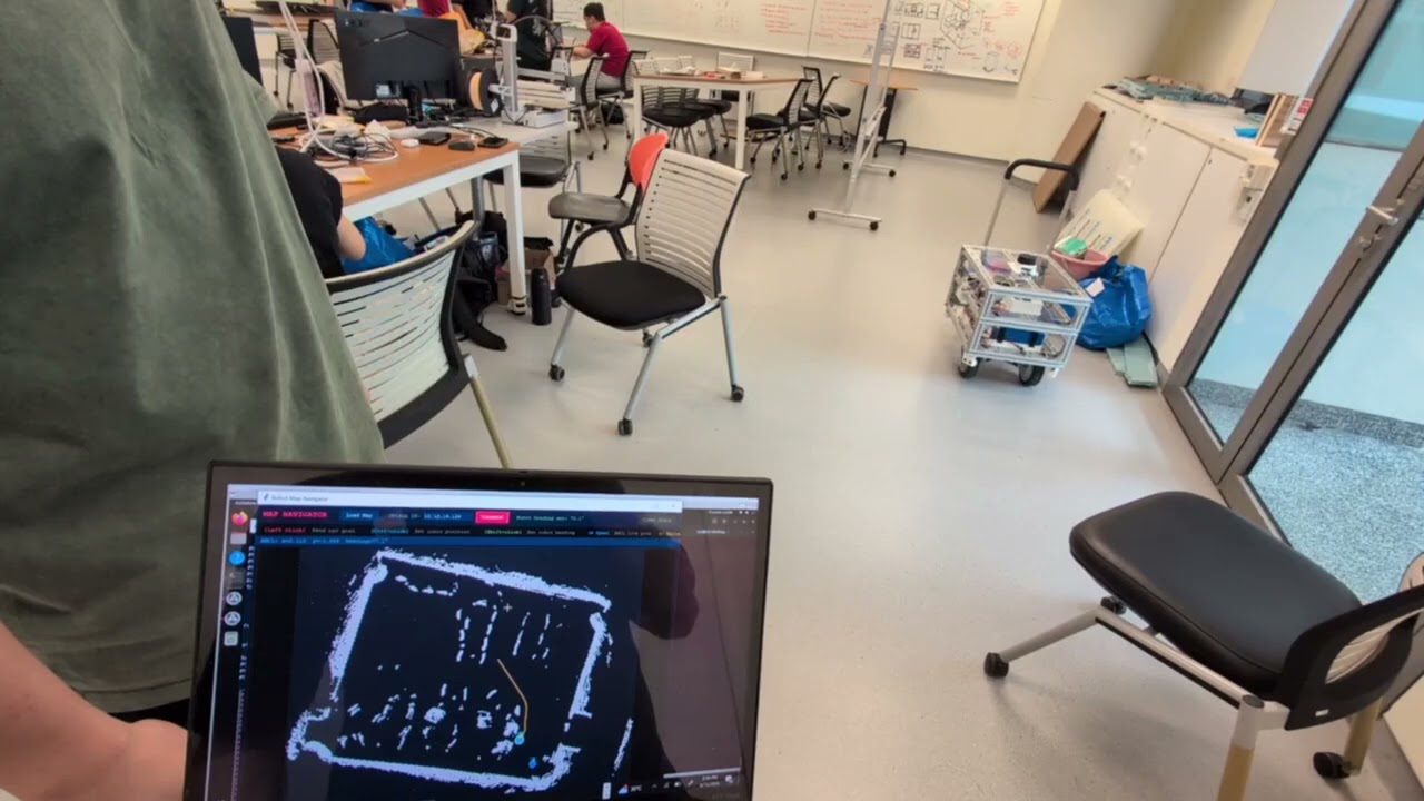 Point-to-Point Autonomous Navigation Demonstration with Functional Prototype using AMCL Algorithm