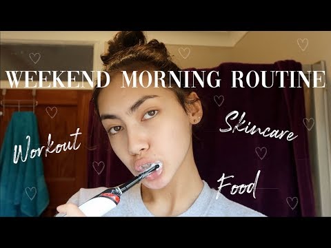 WEEKEND MORNING ROUTINE- SKINCARE, WORKOUT, FOOD | Morgan Fernandez