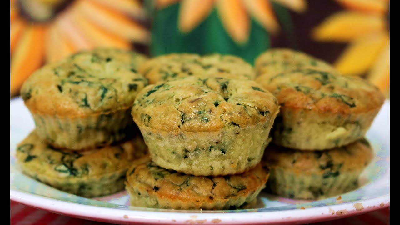 BOLINHO DE ESPINAFRE QUE FICA BEM SEQUINHO E GOSTOSO