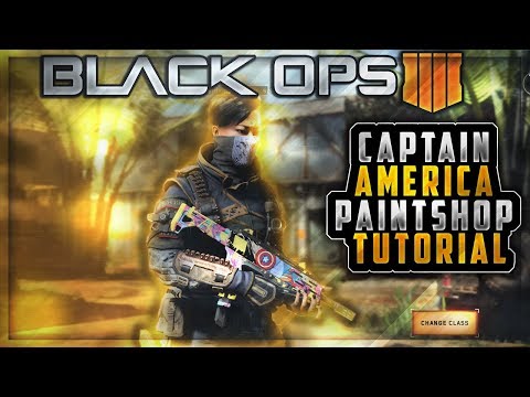 BLACK OPS 4 CAPTAIN AMERICA PAINTSHOP TUTORIAL - (COD BO4 PAINTSHOP TUTORIALS)