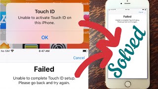 Unable to complete  touch ID setup. Please go back and try again.
