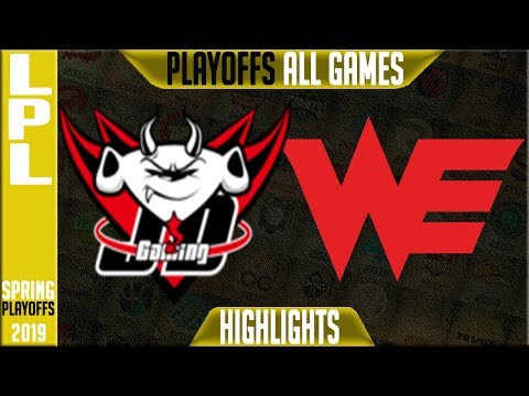 JDG vs WE Highlights ALL GAMES | LPL Playoffs Spring 2019 | JDG Gaming vs Team WE