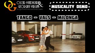 Musicality DEMO #TANGO #VALS #MILONGA by Georgina Vargas & Oscar Mandagaran juego ritmico y giro