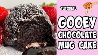 Gooey Chocolate mug cake! Recipe tutorial #Shorts
