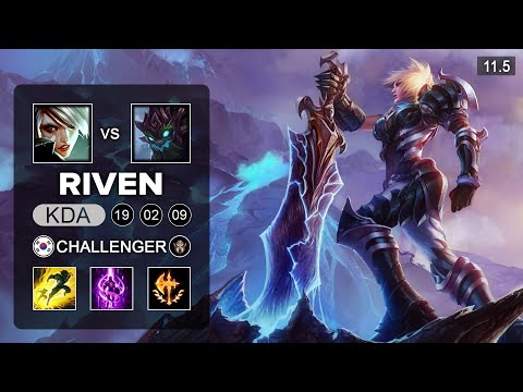Riven Top vs Maokai - KR Challenger Patch 11.5