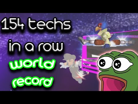154 Ledge Techs in a Row | World Record w/ Mario (Not TAS)