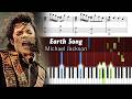 Michael Jackson Earth Song Piano Tutorial With Sheet Music