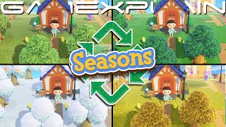 4 Seasons, 1 Island in Animal Crossing: New Horizons (Spring, Summer, Fall, & Winter!)