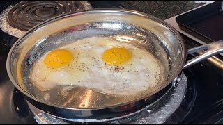 HOW TO COOK FRIED EGGS IN STAINLESS STEEL SKILLET | STAINLESS STEEL COOKING EPISODE 3