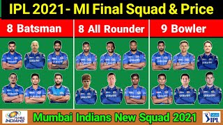 MI New Squad 2021 | ipl 2021 | mi squad 2021 | mumbai indians 2021 squad | mi full player list