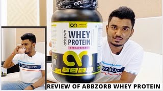 UNBOXING & REVIEW OF ABBZORB WHEY PROTEIN || STRAWBERRY FAVOUR || LAB TEST ||