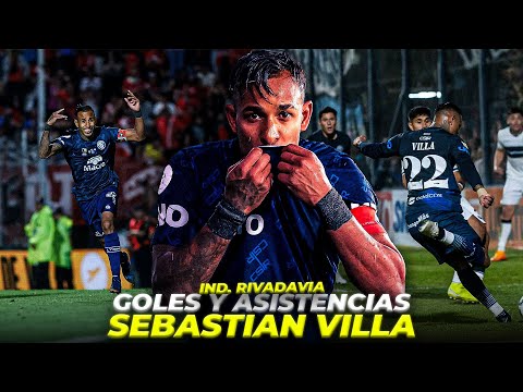 TODOS LOS GOLES Y ASISTENCIAS DE SEBASTIAN VILLA EN INDEPENDIENTE RIVADAVIA