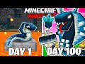 I Survived 100 Days As A WARDEN SNAKE In HARDCORE Minecraft