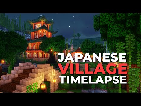 Building a Japanese Village in Minecraft | Timelapse