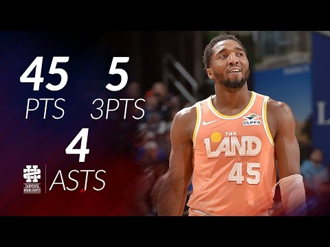 Donovan Mitchell 45 pts 5 threes 4 asts vs Magic 25/26 season