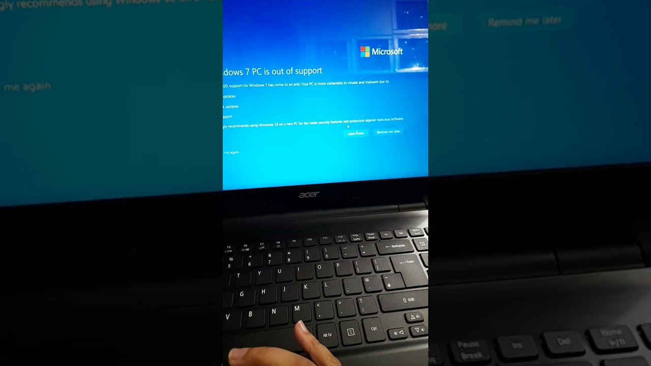 Windows 7 ends support in 10 January! 2023! 😭😭😭😭😭 6 - 7th time seen this after booting!
