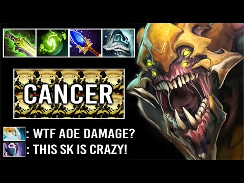 How To Delete All Team with Max AoE Damage Sand King Imba Ethereal + Refresher Build WTF Dota 2