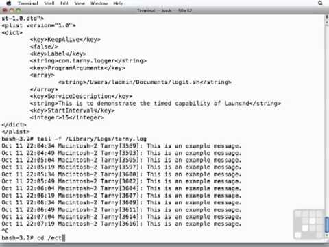 Mac 10.6 OS X Tutorial - Cron Jobs Scheduling Actions