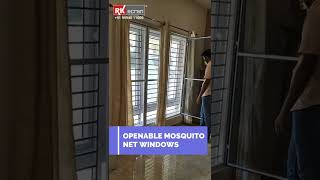openable mosquito net windows from RK ecran. For enquiry call: +919994011000. visit: www.rkecran.com