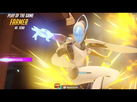 Overwatch Best DPS Pro Dafran Destroys Whole Enemy Team As Echo -POTG-