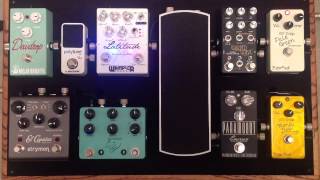 Curtis's Salvage Custom Pedalboard Demo of guitar pedals